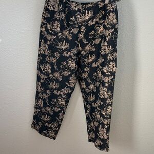 Chico's Black and Cream Culottes